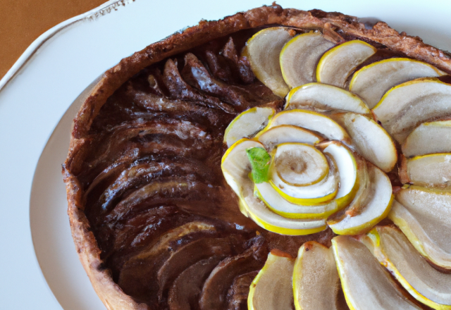 Tarte poires-chocolat classique