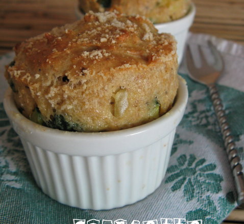 Soufflés de courgette au parmesan