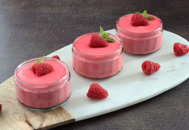 Mousse de framboises sans gélatine