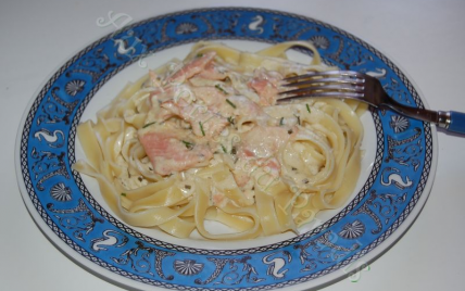 Tagliatelles au saumon économiques