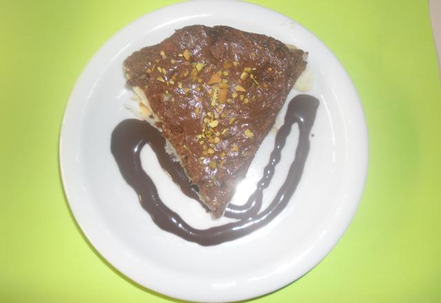 Tarte fondante à la pâte à tartiner chocolat et noisette