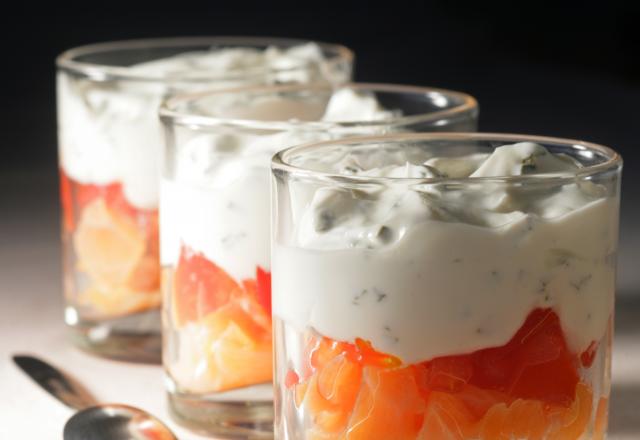 Verrine de saumon et mascarpone