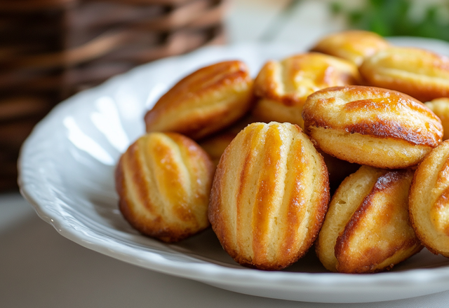 Mini-madeleines à la moutarde et au jambon