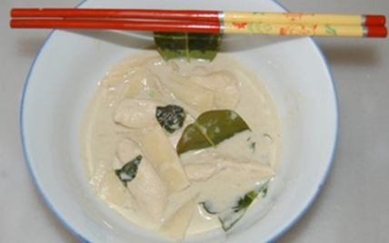 Poulet au curry vert