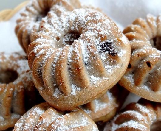 Fondants à la châtaigne, crème de marrons et aux éclats de chocolat