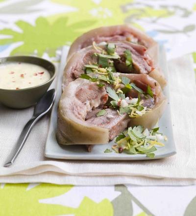 Tête de veau poulette, gremolata au citron