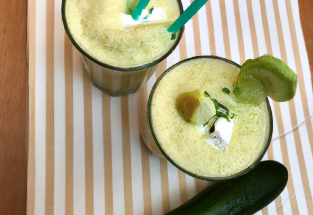 Smoothie de concombre et pomme verte au chèvre