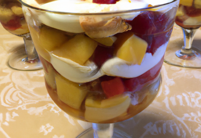 Trifle multi-fruits - spéculoos et crème de marrons