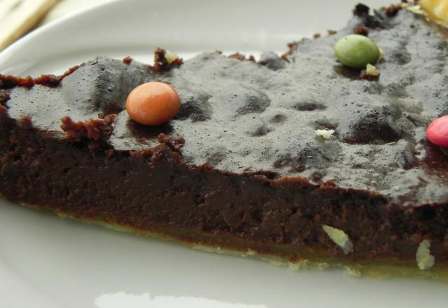 Tarte au chocolat et aux smarties