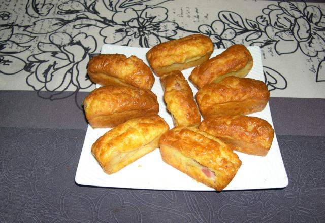 Petits cakes briochés au jambon