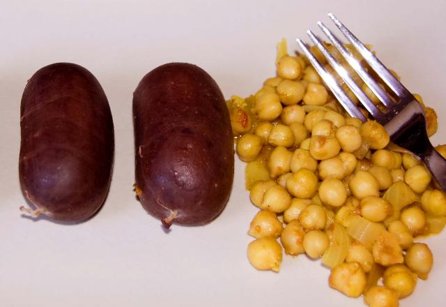 Boudin antillais, colombo de pois chiches