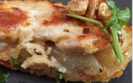 Tatin de boudin blanc au maroilles