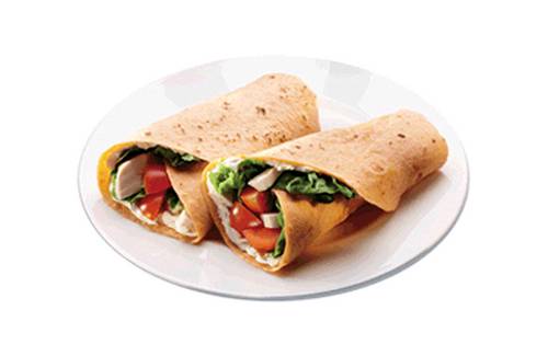 Wrap de poulet et salade