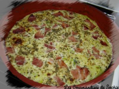 Clafoutis jambon courgettes au basilic