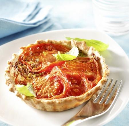 Tarte à la tomate et moutarde aux flocons d'avoine