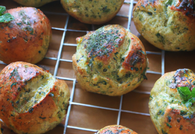 Petits Pains Briochés à la fêta et aux herbes