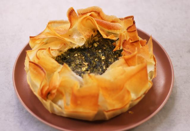 Spanakopita - Tarte épinards feta et feuille de brick