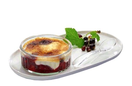 Crème brûlée aux fruits frais