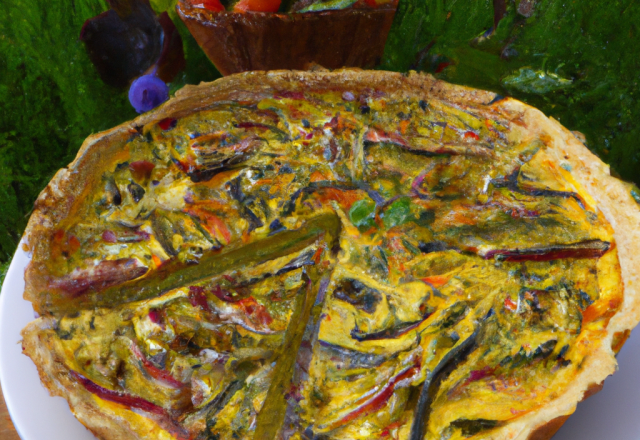 Quiche estivale aux légumes du jardin