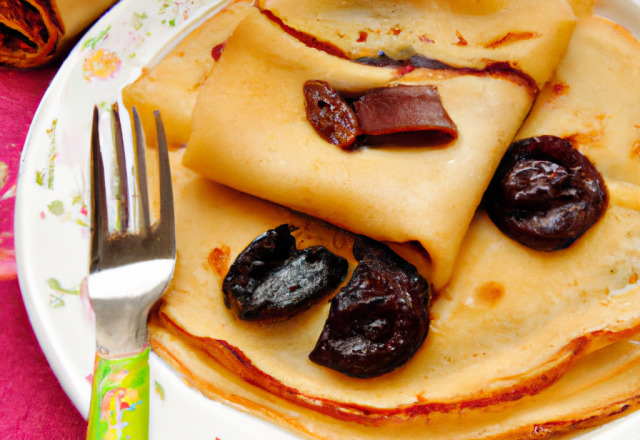 Crêpes aux prunes