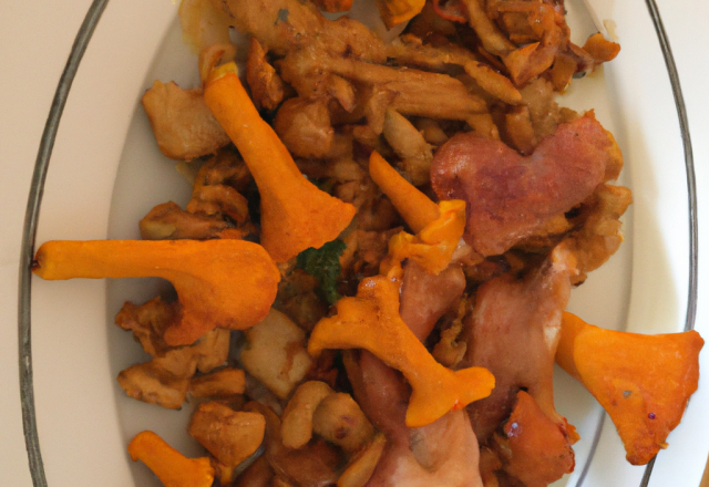 Chapon aux girolles