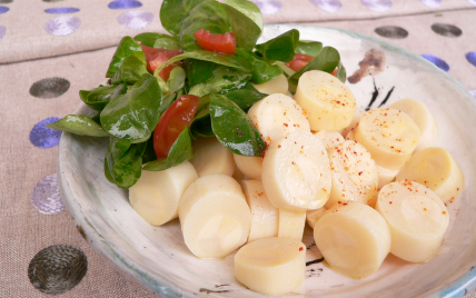 Cœur de palmier en salade, vinaigrette légère au citron