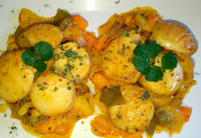 Coquilles Saint-Jacques au curry