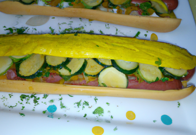 Hot dog original de courgettes