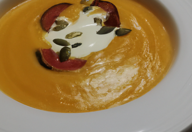 Velouté de potiron au chèvre