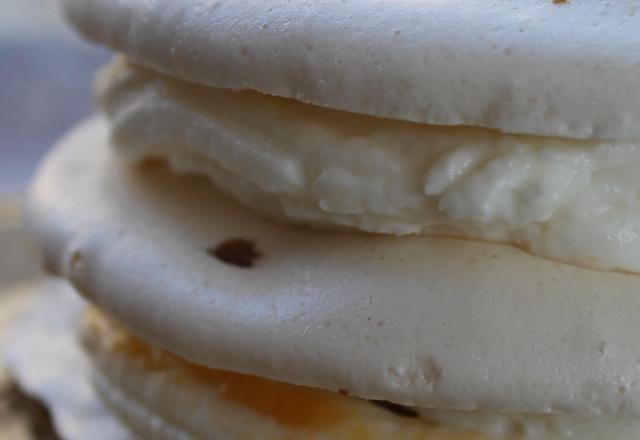 Mille-feuille de meringue crémeux aux abricots