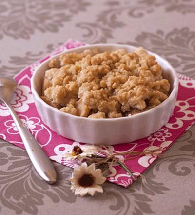 Crumble de poires et coings aux flocons d'avoine