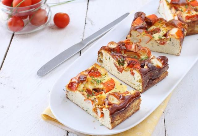 Clafoutis aux bâtonnets Saveur Coraya et tomates cerise