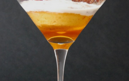 Gelée de cidre, biscuit breton cf P.Conticini, espuma caramel salé