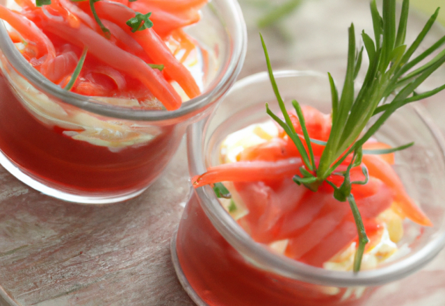 Verrines de filets de rougets