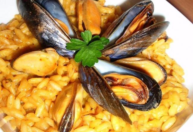 Risotto safrané aux moules