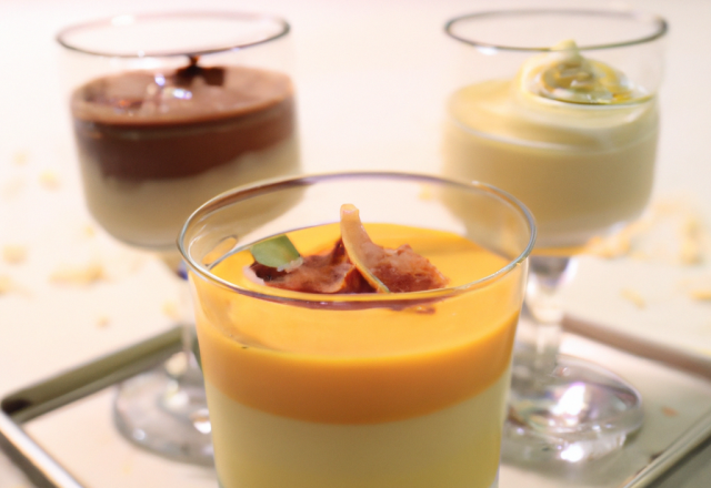 Verrine trio de crèmes