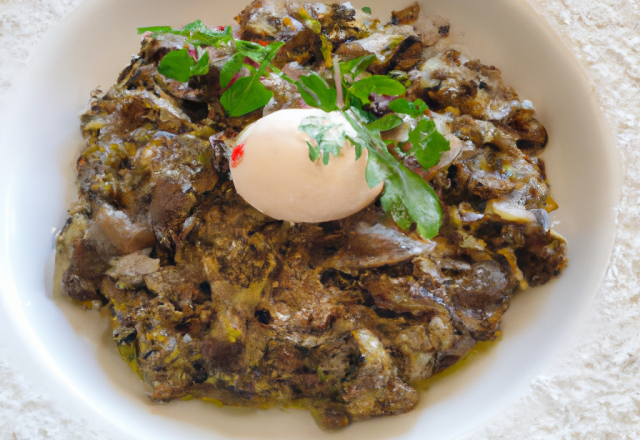 Tartare de cépes aux œufs d'escargots