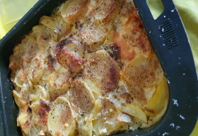 Gratin de pommes de terre à l'ail