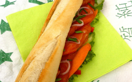 Banh mi au saumon de Norvège