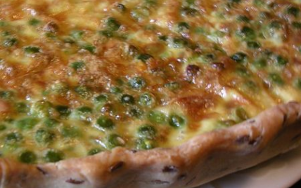 Tarte aux petits pois et cacahuètes