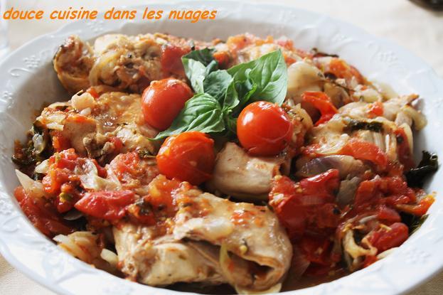 Lapin aux Tomates et Basilic