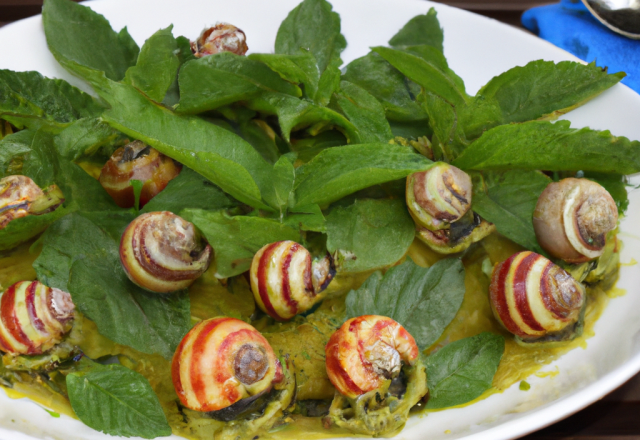 Escargots à la menthe