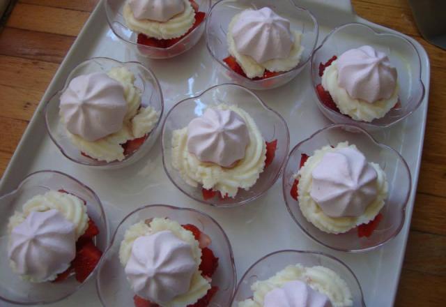 Verrines fraise mascarpone