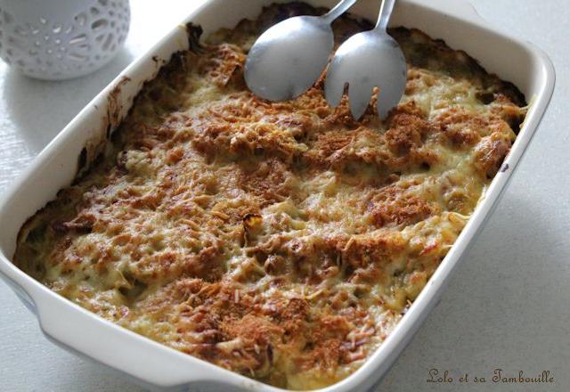 Gratinée de poireaux franc-comtoise