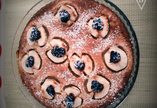 Tarte d'automne pommes pruneaux