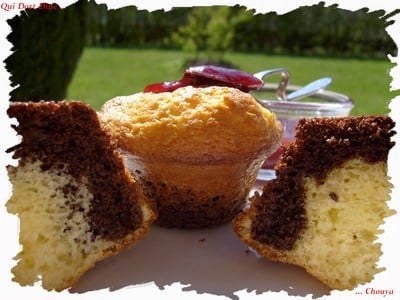 Muffins en noir et blanc