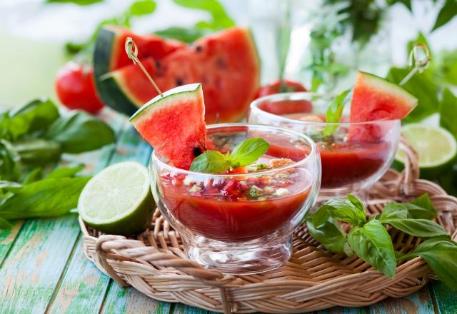 Gaspacho de pastèque et tomates