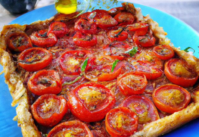 Tarte Provençale tomates moutarde