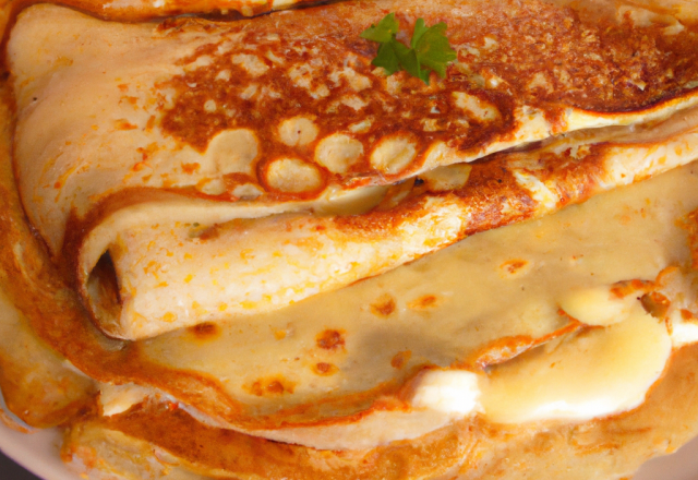 Crêpes fondantes au morbier