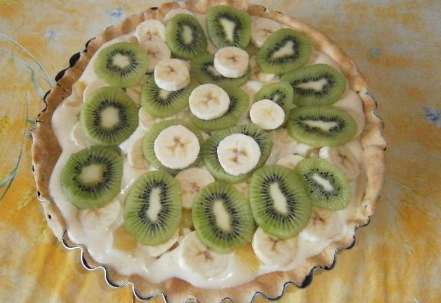 Tarte aux fruits des îles et à la crème pâtissière